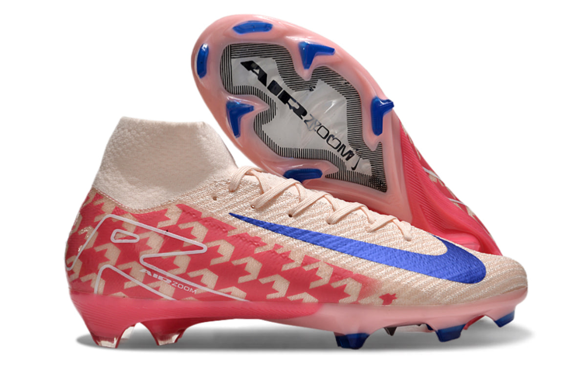 Botas De Fútbol Nike Air Zoom Mercurial Superfly 10 Elite FG: Rosa, Azul Y Rojo