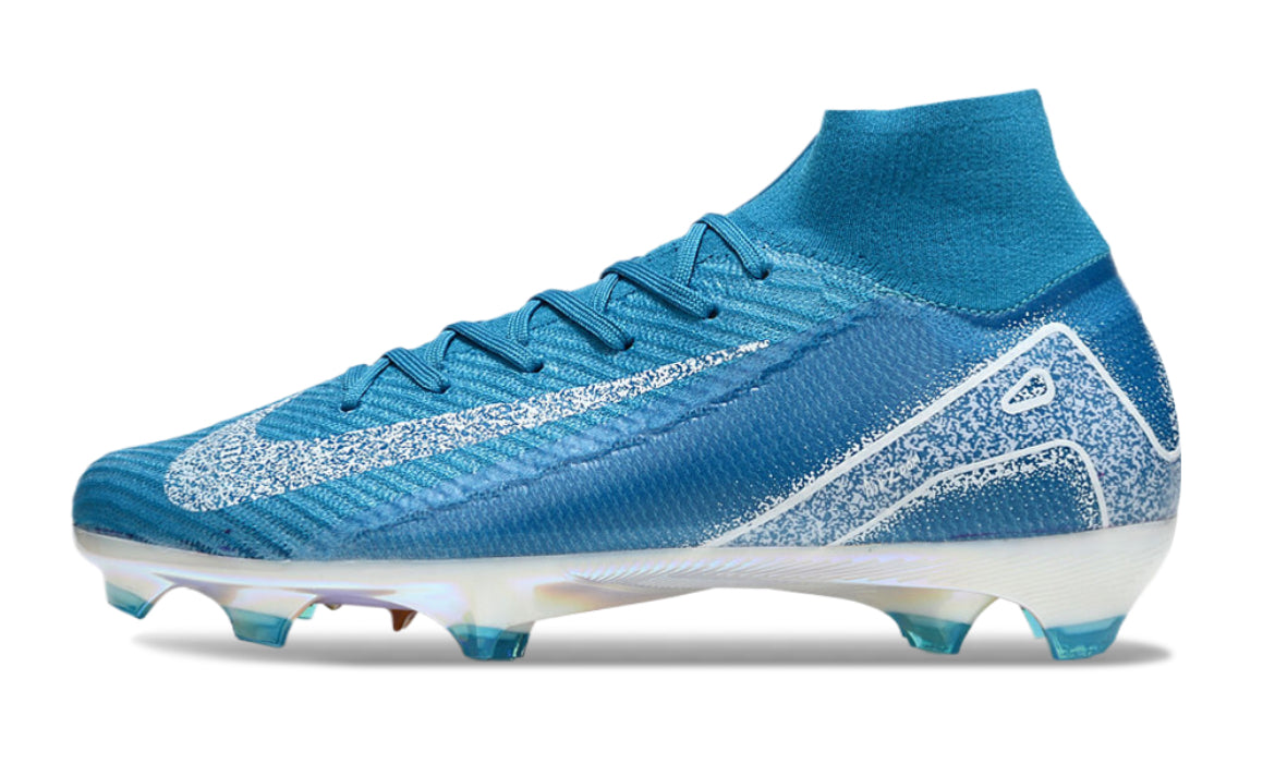 Botas De Fútbol Nike Air Zoom Mercurial Superfly 10 Elite FG - Azul/Blanco/Dorado