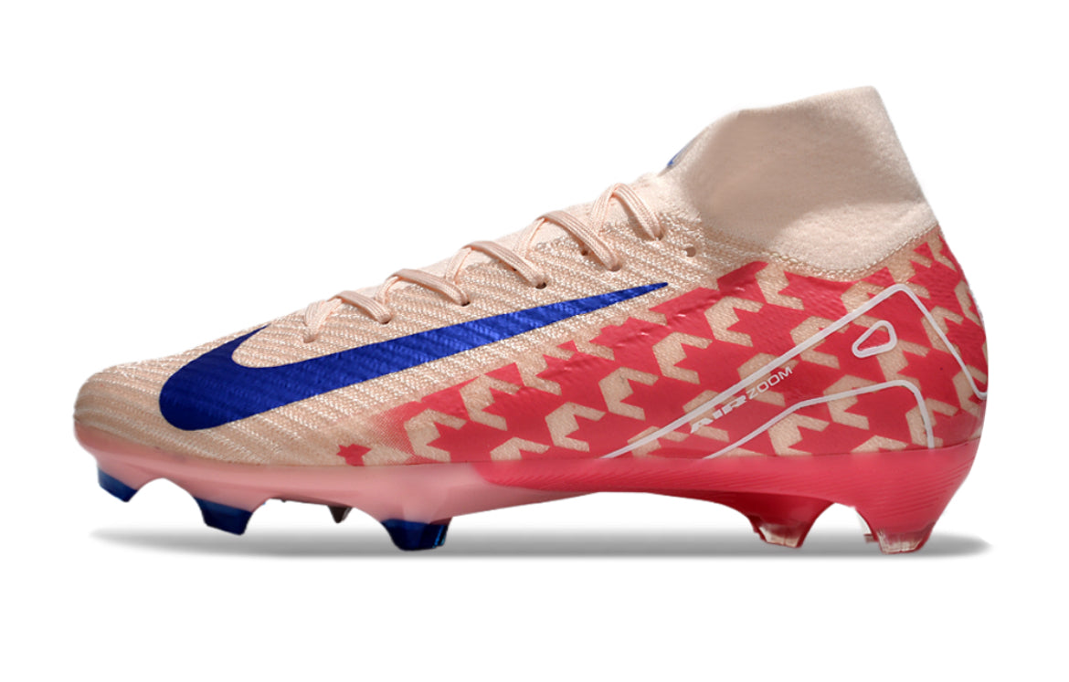 Botas De Fútbol Nike Air Zoom Mercurial Superfly 10 Elite FG: Rosa, Azul Y Rojo