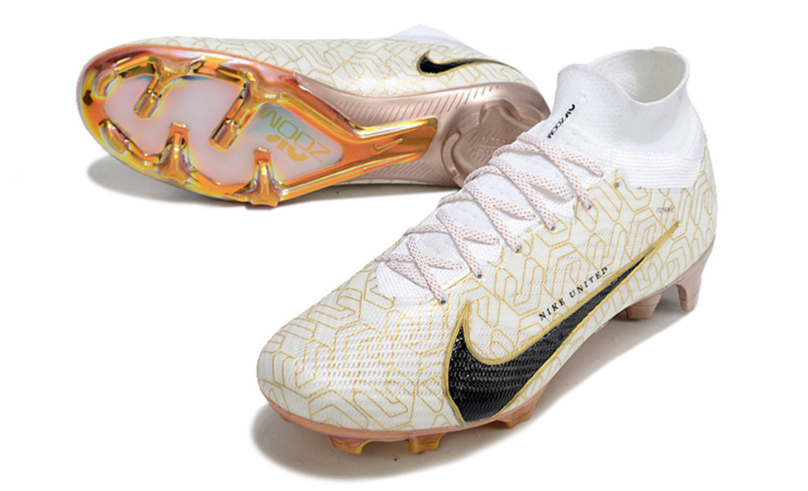 Botas de fútbol Nike Mercurial Air Zoom Superfly 9 “White Black Gold”