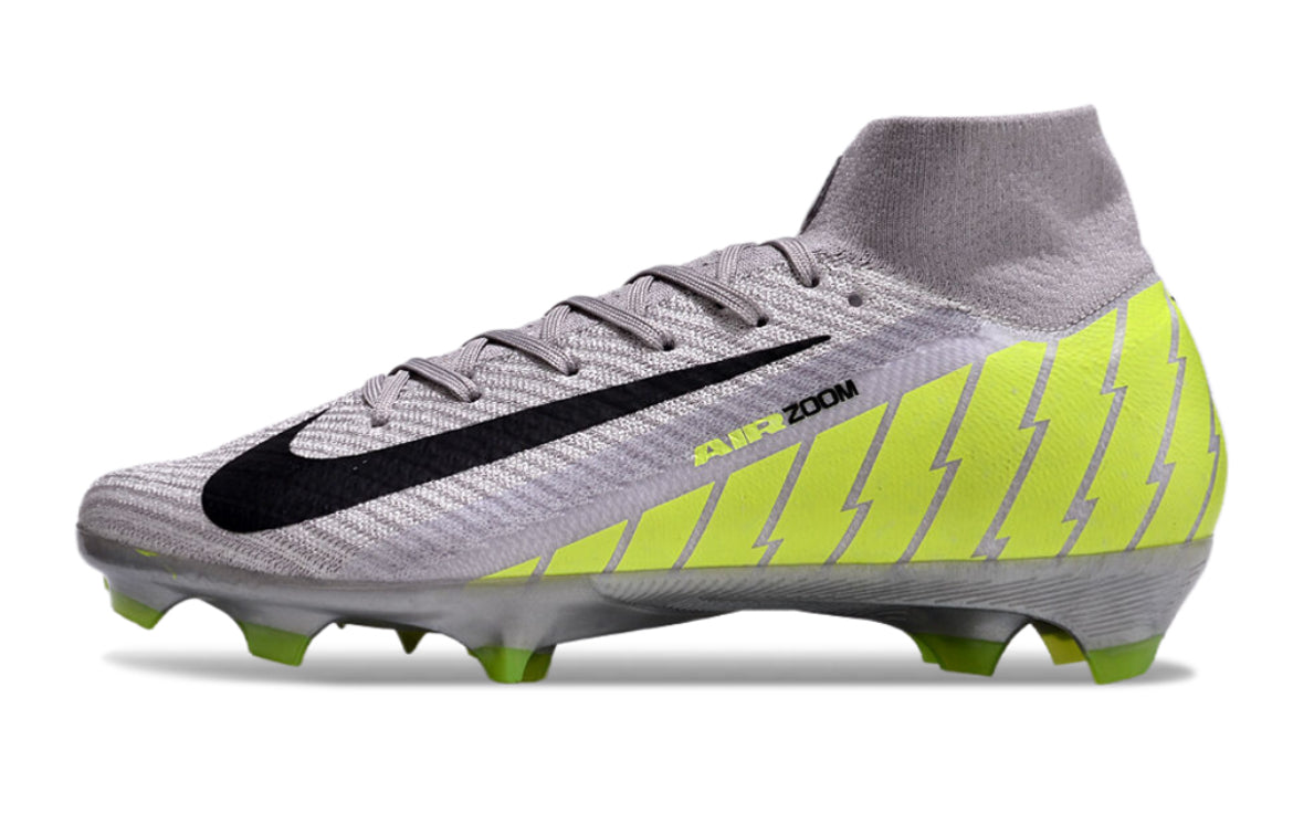 Botas De Fútbol Nike Air Zoom Mercurial Superfly 10 Elite FG -Gris/Negro/Amarillo