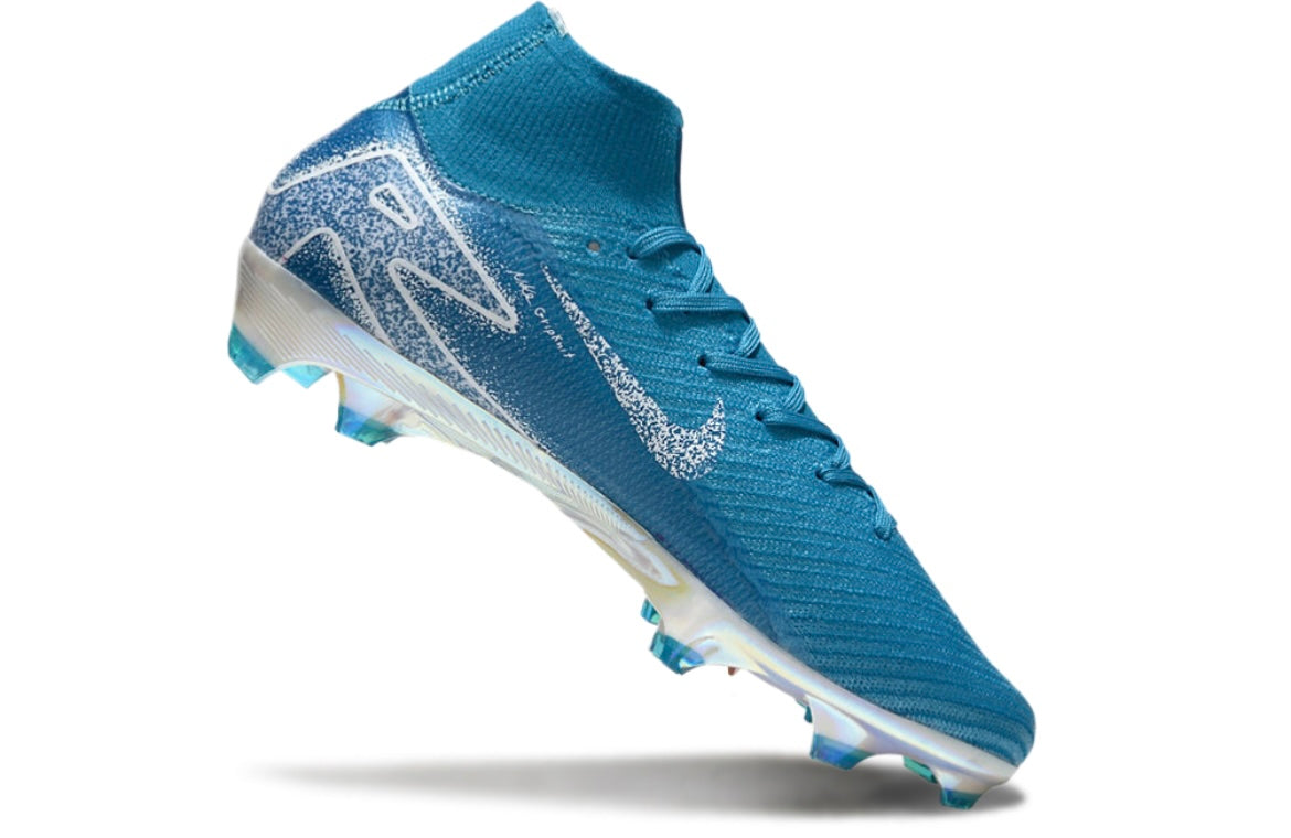 Botas De Fútbol Nike Air Zoom Mercurial Superfly 10 Elite FG - Azul/Blanco/Dorado