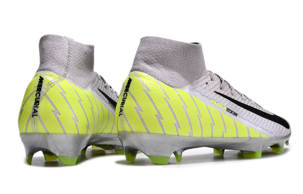Botas De Fútbol Nike Air Zoom Mercurial Superfly 10 Elite FG -Gris/Negro/Amarillo
