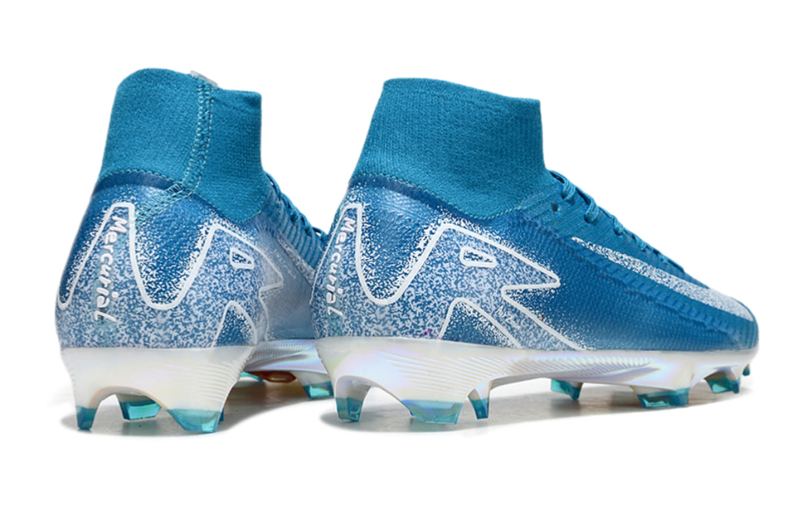 Botas De Fútbol Nike Air Zoom Mercurial Superfly 10 Elite FG - Azul/Blanco/Dorado