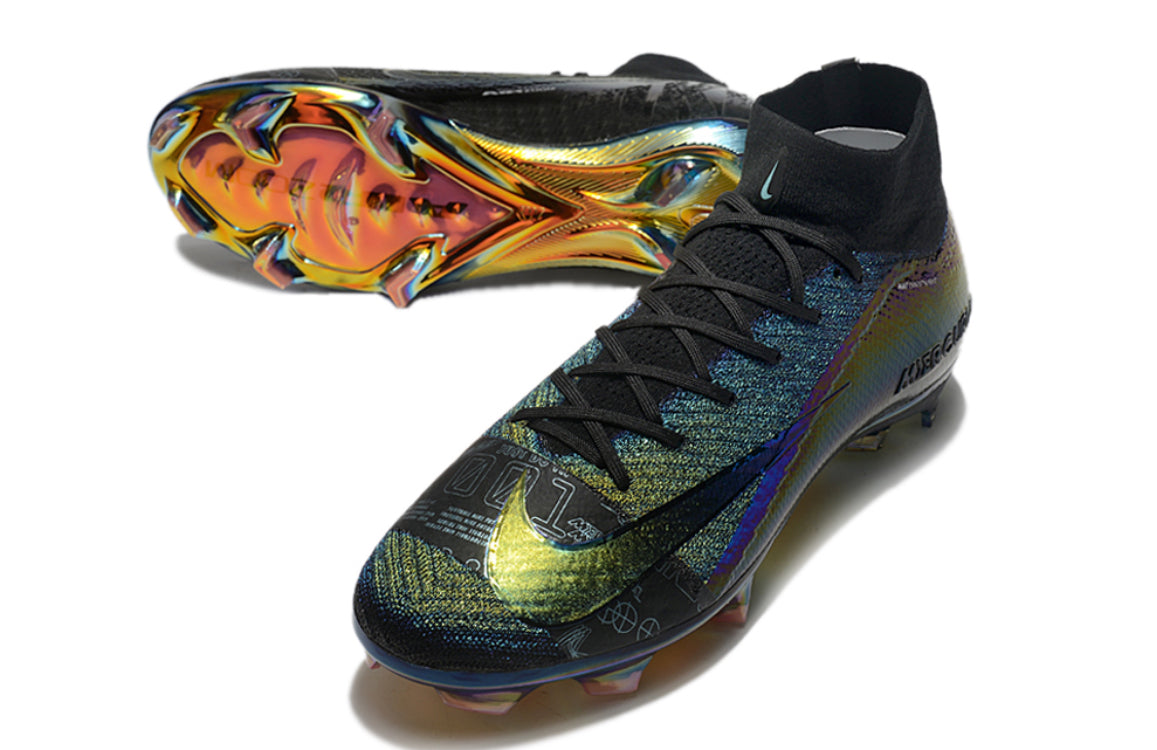 Botas Nike Zoom Mercurial Superfly X Elite FG Negro Violeta con toques de brillo