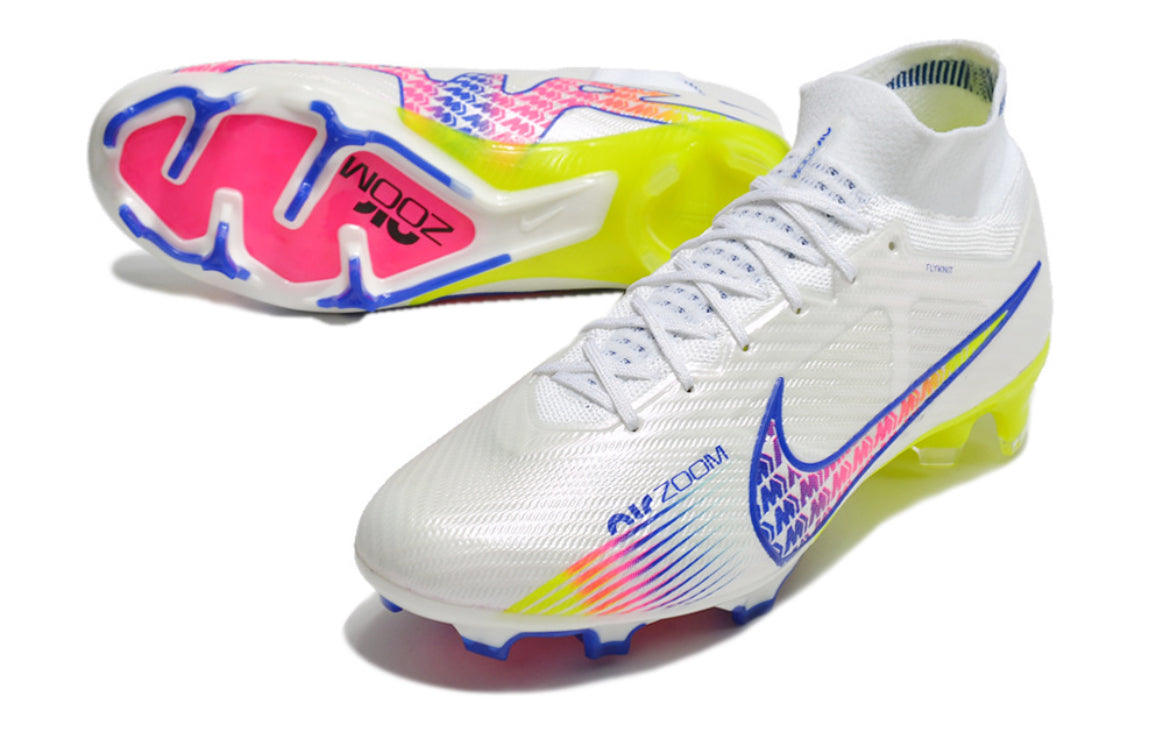 Nike Air Zoom Mercurial Superfly 9 FG (Blanco, Rosa y Rojo)