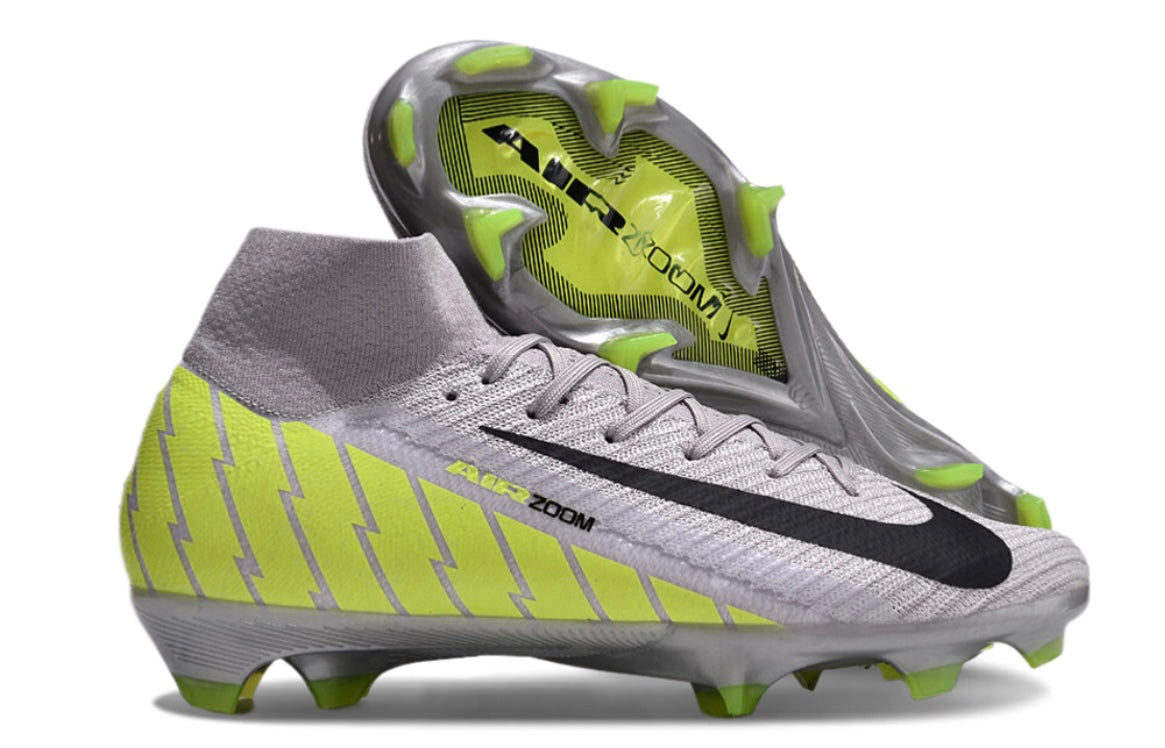 Botas De Fútbol Nike Air Zoom Mercurial Superfly 10 Elite FG -Gris/Negro/Amarillo