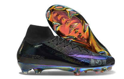 Botas Nike Zoom Mercurial Superfly X Elite FG Negro Violeta con toques de brillo
