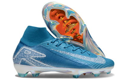 Botas De Fútbol Nike Air Zoom Mercurial Superfly 10 Elite FG - Azul/Blanco/Dorado