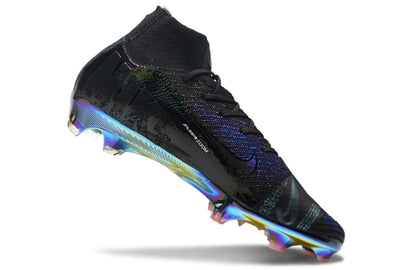 Botas Nike Zoom Mercurial Superfly X Elite FG Negro Violeta con toques de brillo