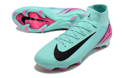 Botas de Fútbol Nike Air Zoom Mercurial Superfly 10 Elite FG: Jade/Negro/Rosa
