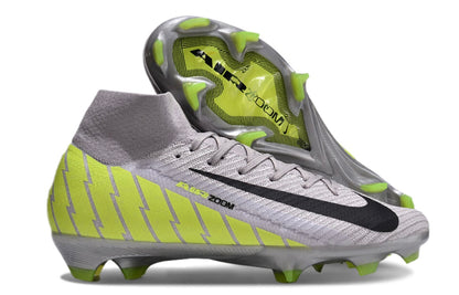 Botas De Fútbol Nike Air Zoom Mercurial Superfly 10 Elite FG -Gris/Negro/Amarillo