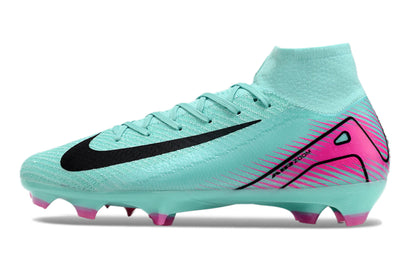 Botas de Fútbol Nike Air Zoom Mercurial Superfly 10 Elite FG: Jade/Negro/Rosa