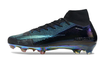 Botas Nike Zoom Mercurial Superfly X Elite FG Negro Violeta con toques de brillo